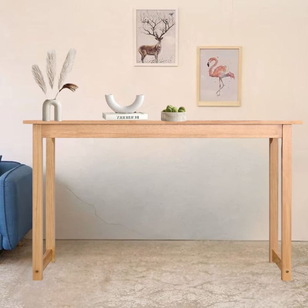 โต๊ะบาร์ไม้ยางพารา Evergreen Furniture TC 120x40x100ซม. สีน้ำตาลธรรมชาติ